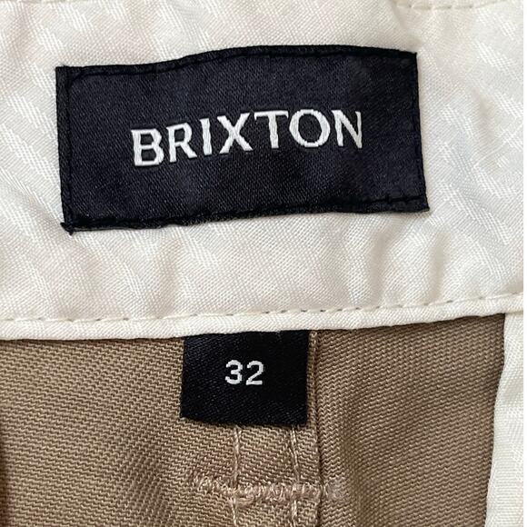 Brixton Men’s 32 Brown Chino Shorts Casual Skate Surf Streetwear Flat Front - Picture 3 of 7